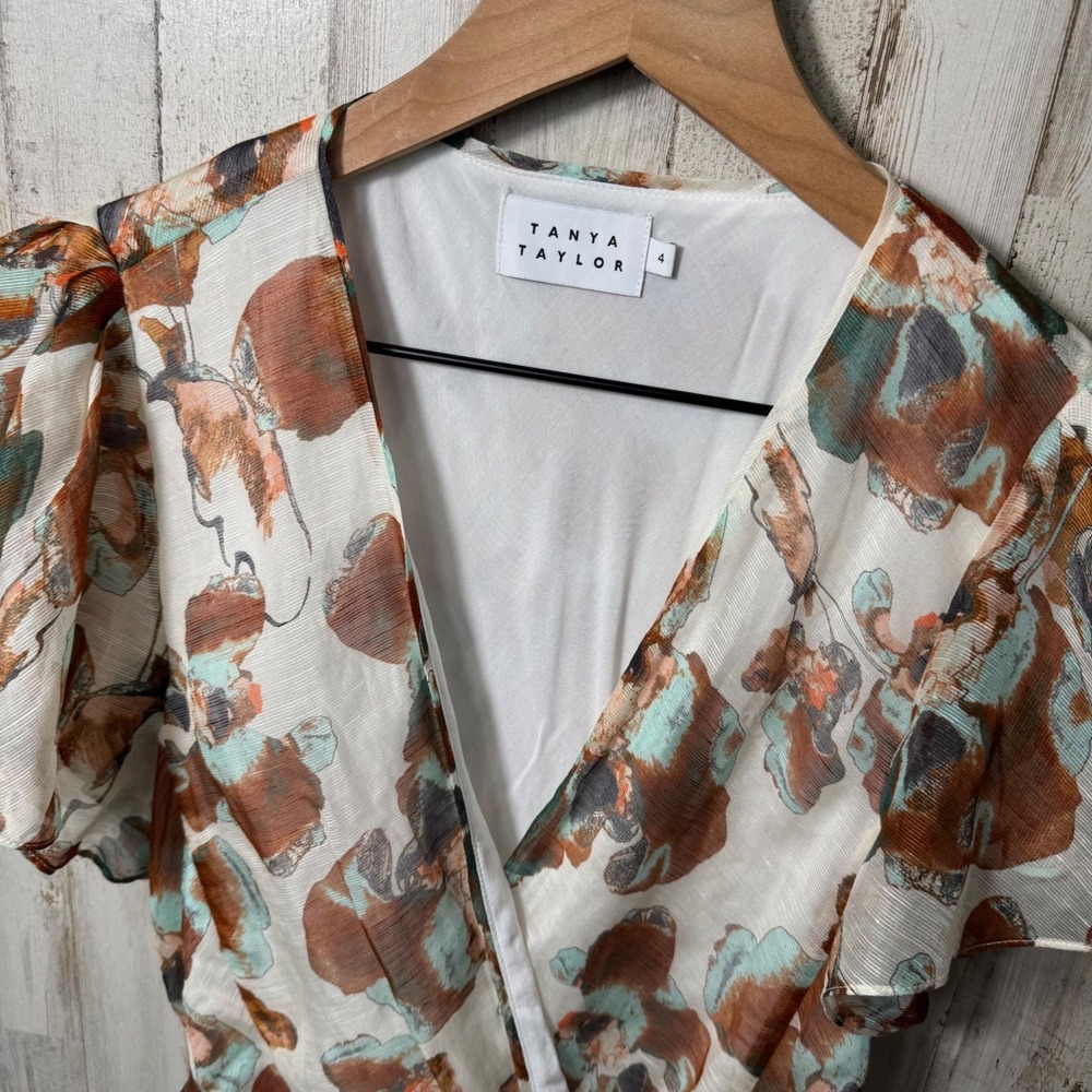 Tanya Taylor Floral‎ Maxi Dress Womens 4 - Picture 12 of 14
